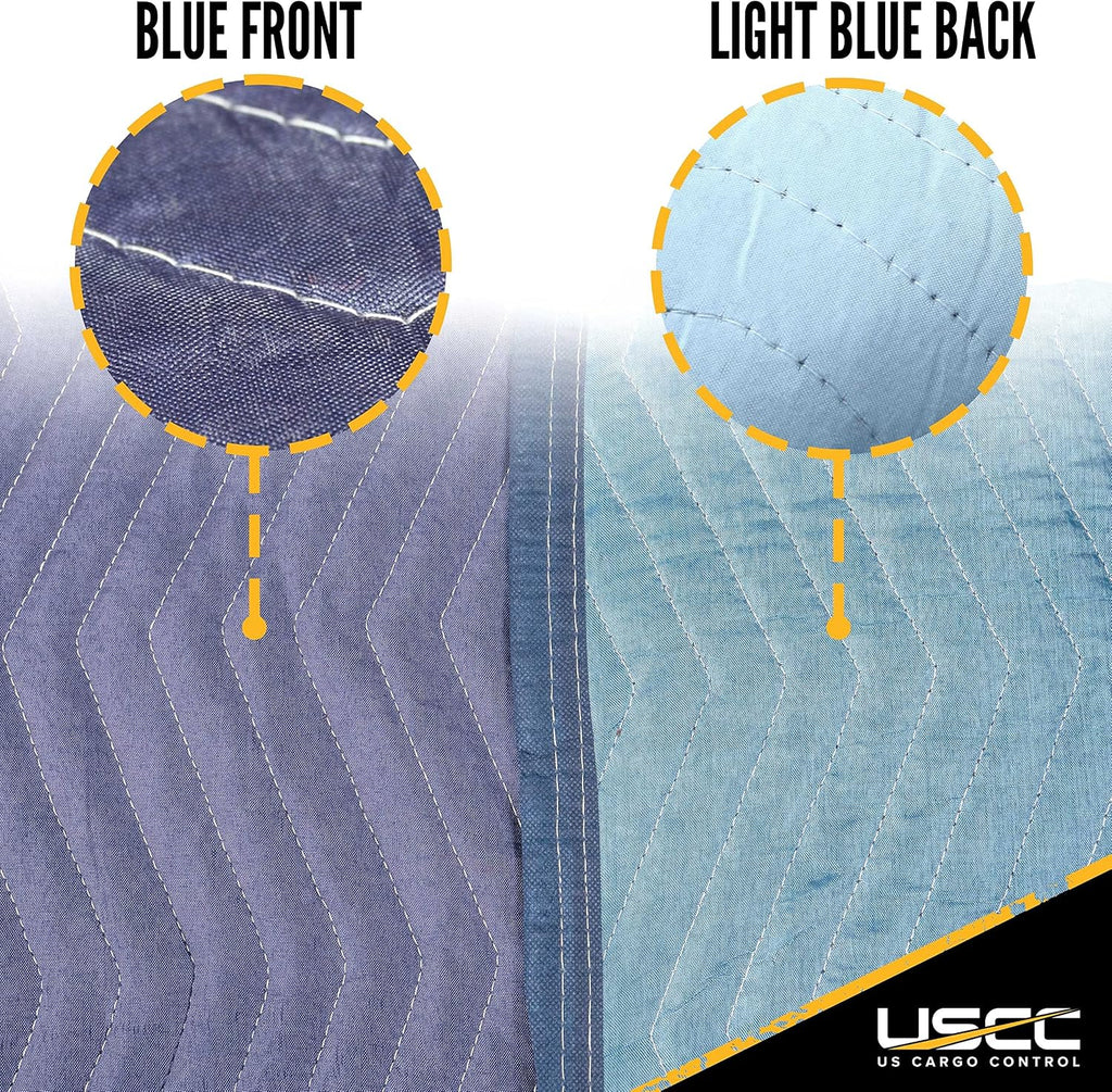 US Cargo Control 85 lb/Dozen, 80'x72' Large Heavy Duty Moving Blanket, MBMEGA85 Mega Mover, 24-Pack