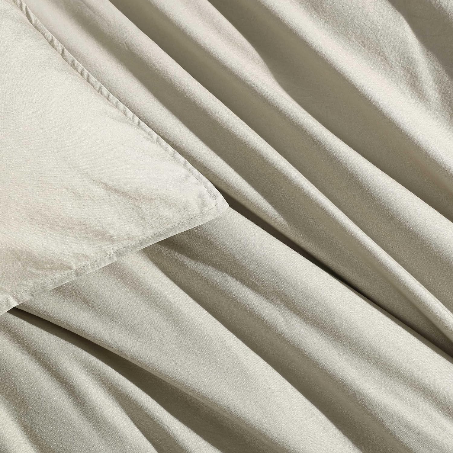Calvin Klein - King Duvet Cover Set, Relaxed Garment Washed Cotton Percale Bedding with Shams, Button & Corner Tie Closure, Oeko-Tex Certified (Modern Cotton Washed Percale Green)