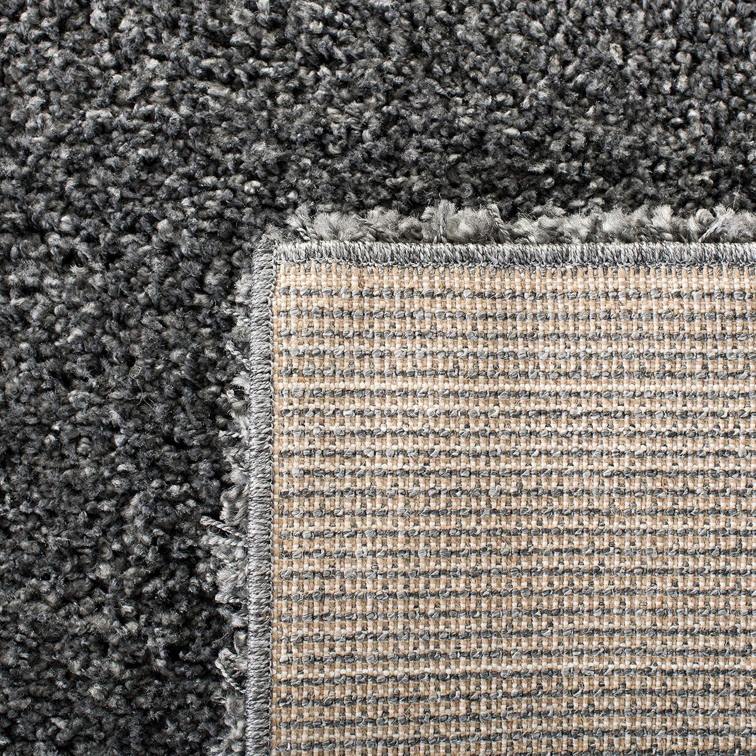 SAFAVIEH California Shag Collection Runner Rug - 2'3' x 19', Dark Grey, Non-Shedding & Easy to Clean, Ultra Plush Thick Pile, Ideal for Hallway, Foyer, Entryway, Bedroom (SG151-8484)
