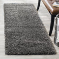 SAFAVIEH California Shag Collection Runner Rug - 2'3' x 19', Dark Grey, Non-Shedding & Easy to Clean, Ultra Plush Thick Pile, Ideal for Hallway, Foyer, Entryway, Bedroom (SG151-8484)