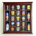 sfDisplay.com,LLC. 21 Shot Glass Shotglass Shooter Display Case Holder Cabinet Wall Rack 98% UV Lockable
