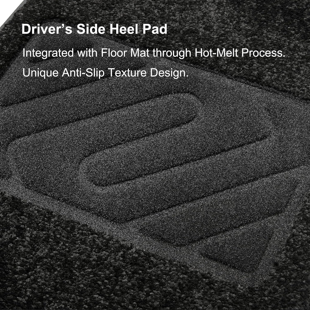 WENNEBIRD Superior Carpet Floor Mats for 2012-2017 Toyota Camry, 0.5-Inch Ultra-Thick, Noise-Reducing, All-Weather Waterproof Anti-Slip – 3-Pc Set